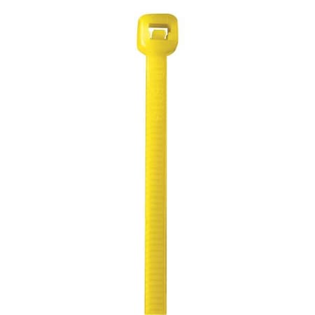 Box Partners Cable Tie, 18 in L, Yellow, 50 lb Strength CT185C